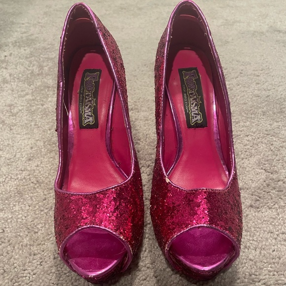Funtasma Shoes - Size 8 sparkle pink heels